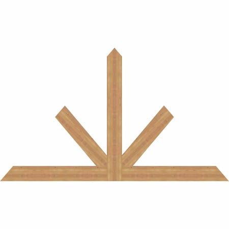 Ekena Millwork Saratoga Timber Gable Bracket, Western Red Cedar, 84"W x 49"H x 1 1/2"D x 5 1/2"F, 14/12 Pitch GBW084X49X0206SAR00SWR
